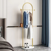 Freestanding Metal Coat Rack with Base, Modern Garment Hanger Stand, Heavy Duty Clothes Organizer for Entryway Bedroom Home Decor
