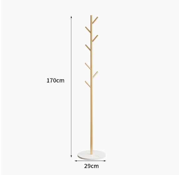 Freestanding Metal Coat Rack with Base, Modern Garment Hanger Stand, Heavy Duty Clothes Organizer for Entryway Bedroom Home Decor