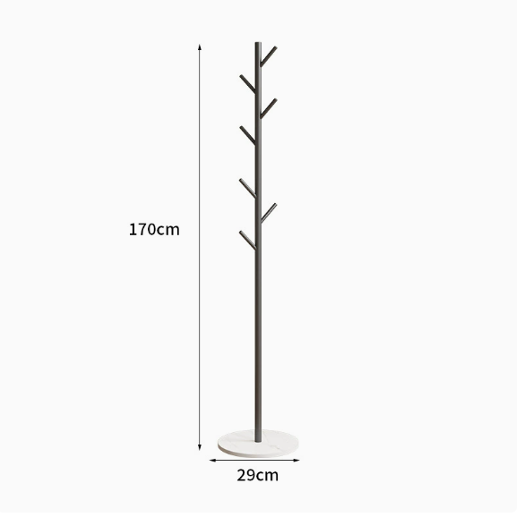 Freestanding Metal Coat Rack with Base, Modern Garment Hanger Stand, Heavy Duty Clothes Organizer for Entryway Bedroom Home Decor