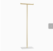 Freestanding Metal Coat Rack with Base, Modern Garment Hanger Stand, Heavy Duty Clothes Organizer for Entryway Bedroom Home Decor