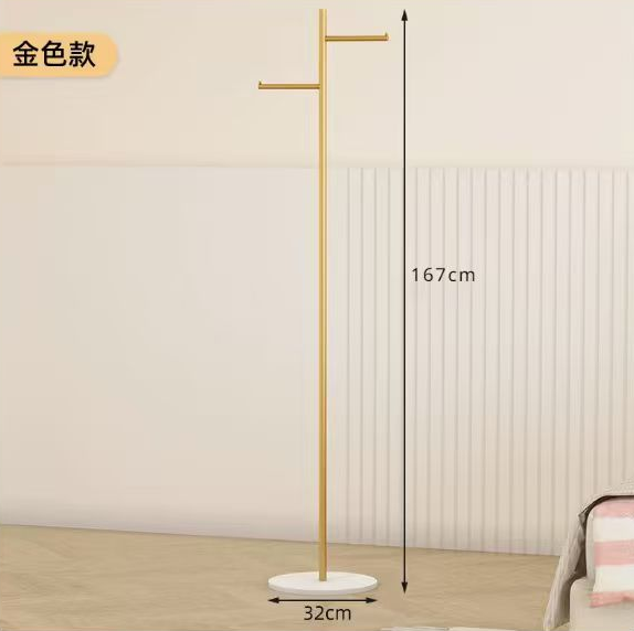 Freestanding Metal Coat Rack with Base, Modern Garment Hanger Stand, Heavy Duty Clothes Organizer for Entryway Bedroom Home Decor