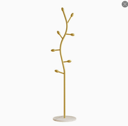 Freestanding Metal Coat Rack with Base, Modern Garment Hanger Stand, Heavy Duty Clothes Organizer for Entryway Bedroom Home Decor