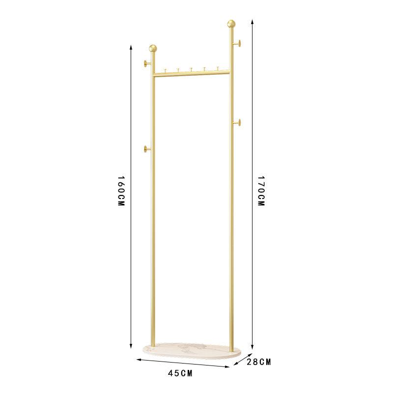 Freestanding Metal Coat Rack with Base, Modern Garment Hanger Stand, Heavy Duty Clothes Organizer for Entryway Bedroom Home Decor