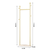 Freestanding Metal Coat Rack with Base, Modern Garment Hanger Stand, Heavy Duty Clothes Organizer for Entryway Bedroom Home Decor