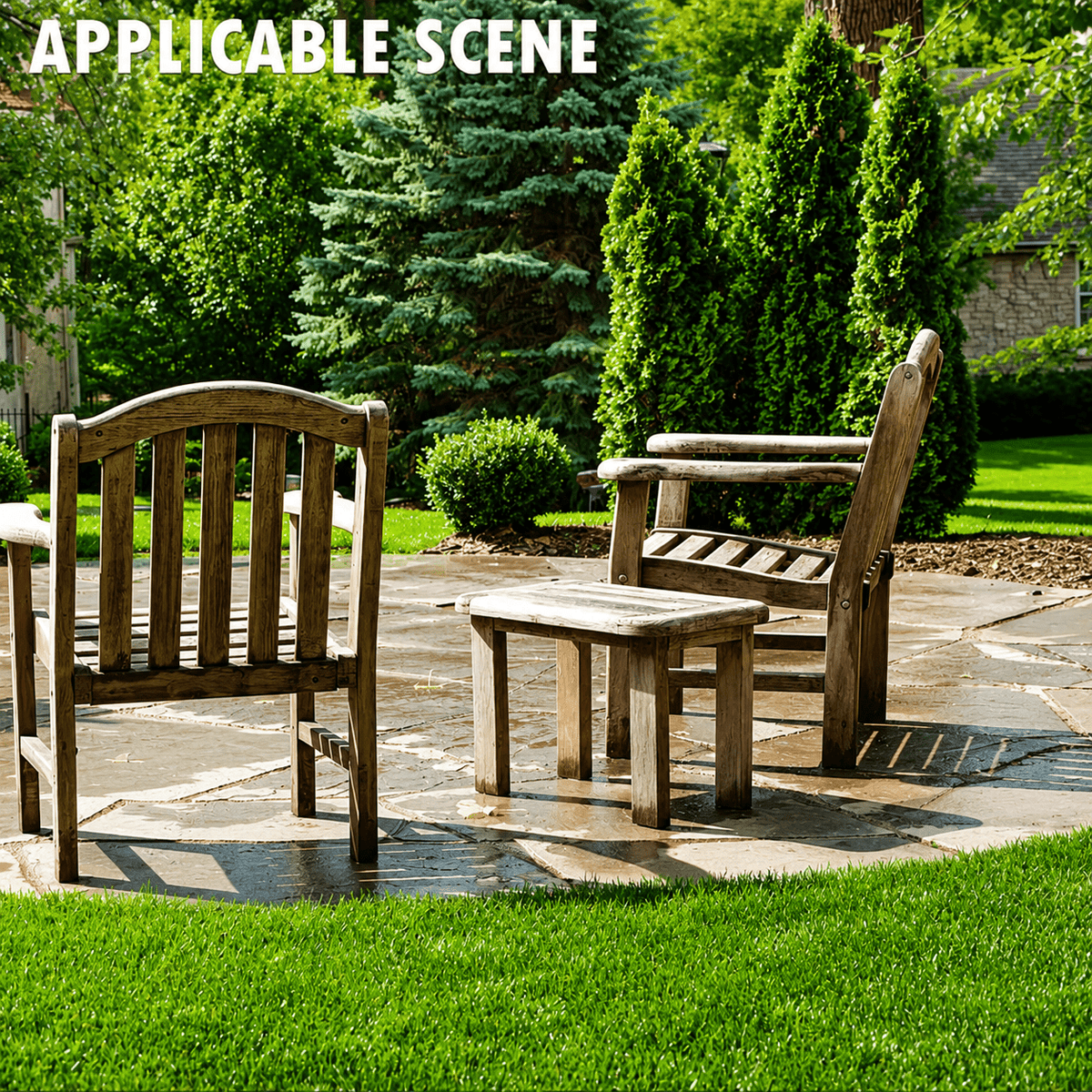 6FT x 18FT Artificial Grass Turf, 0.8in Thick Synthetic Turf Roll with Thickened Backing, Drainage Holes & Installation Accessories, Easy-Care Low-Cost Maintenance Fake Grass for Dogs, Patio, Poolside, Backyard, Porch, Garden & Pet Area