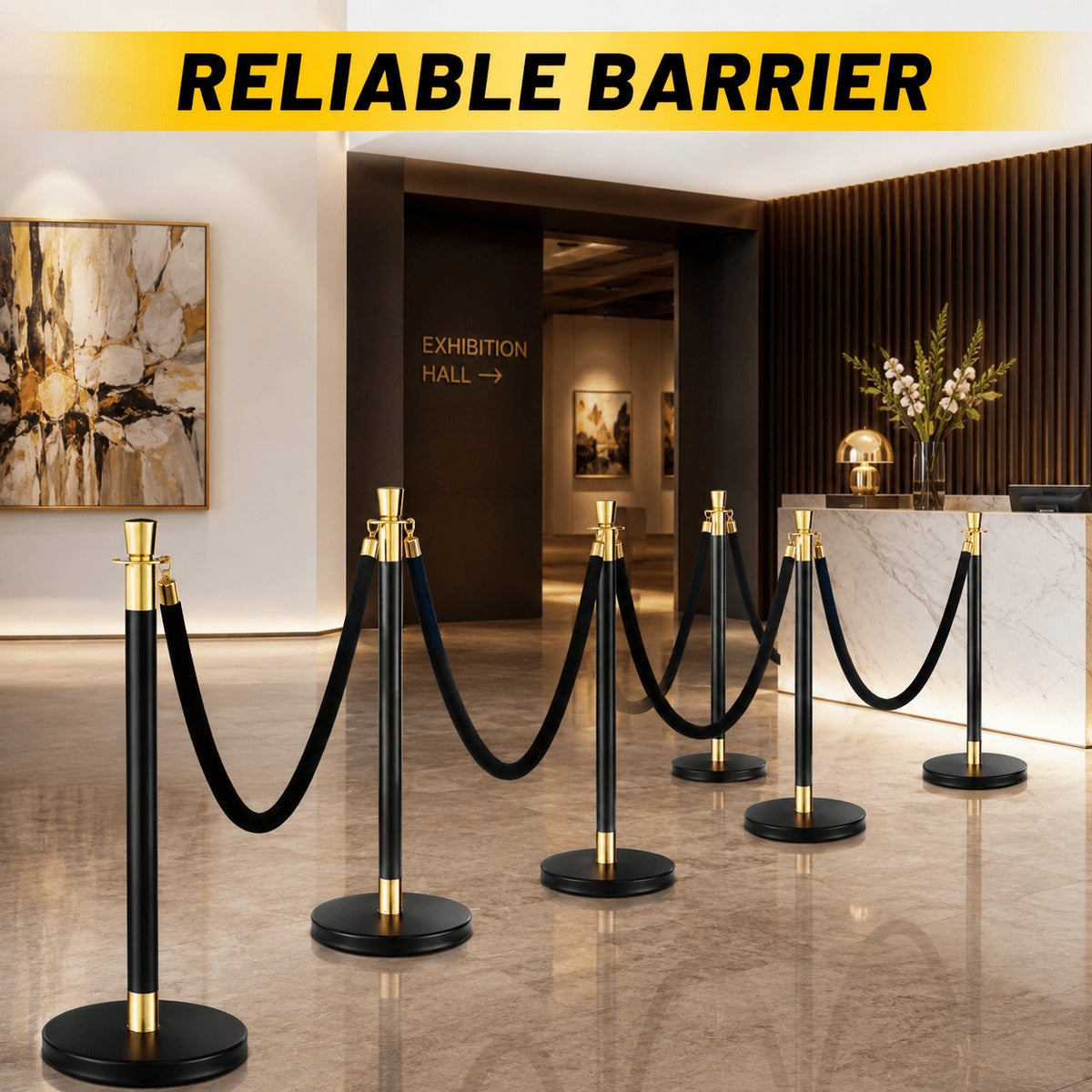 Crowd Control Stanchion Multiple Styles | Retractable Belt & Velvet Rope Queue Barrier Posts for Events, Weddings, Red Carpet & Venue Line Management