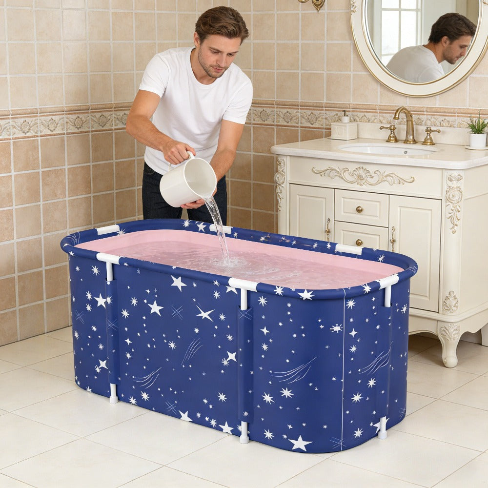 Portable Foldable Collapsible Soaking Bathtub for Travel & Camping