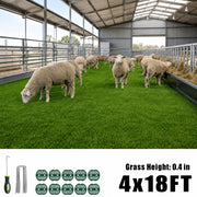 Artificial Grass Turf, 0.4/0.6/0.7 inch Pile Height Fake Grass Mat with Installation Kit, Durable Synthetic Grass for Patio, Garden, Dogs & Outdoor Decor