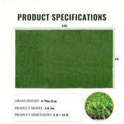 0.78"/2cm Premium Artificial Grass Turf - Multiple Sizes (3ft x 16/33ft, 5ft x 10ft, 6ft x 10ft) Fake Grass Rug for Patio, Backyard, Dog Area & Balcony