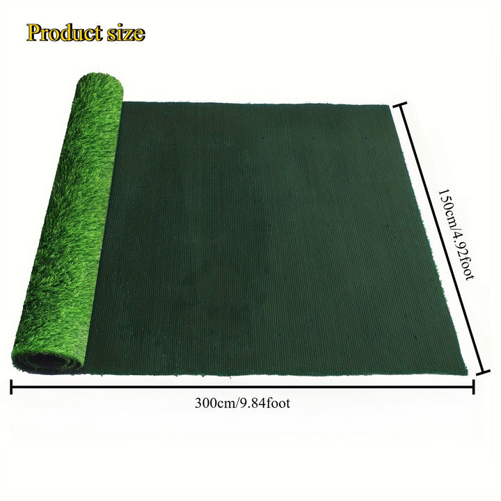 Premium 0.6" Artificial Grass Turf Roll - 4 Sizes for Patio, Lawn, Dog Area & Decor