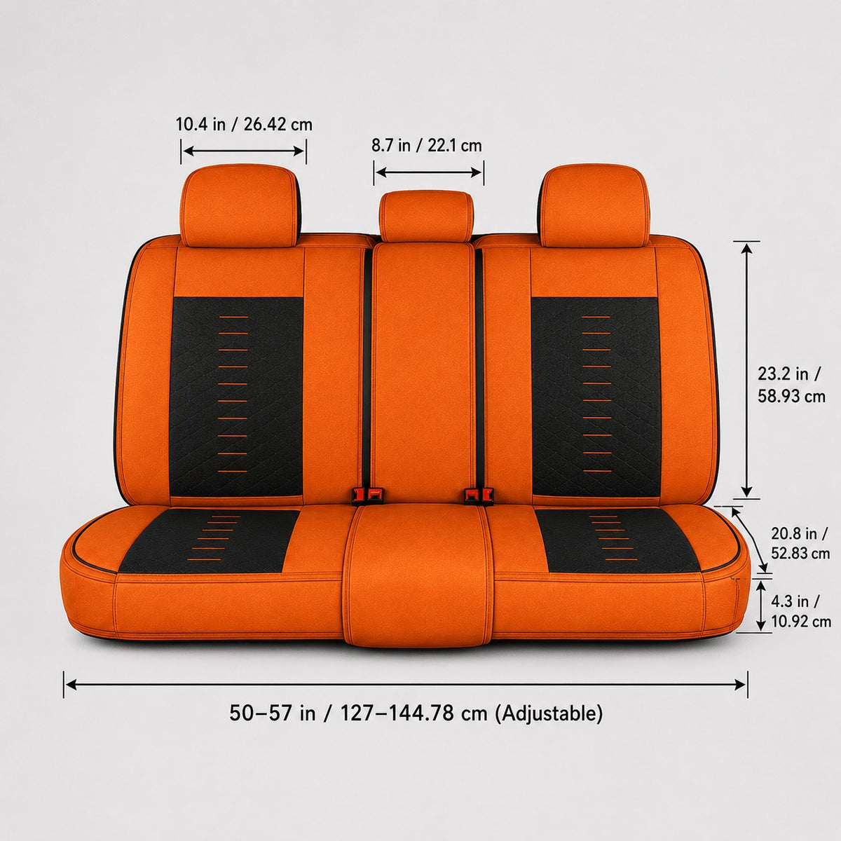 Universal Full Set 5 Car Seat Covers for 5-Seater Vehicles, Waterproof Faux Leather Auto Seat Cushion Protector, Multiple Styles Black Red Pink Blue Orange Gray Car Seat Covers Interior Decoration for Sedan SUV Van Pickup Truck