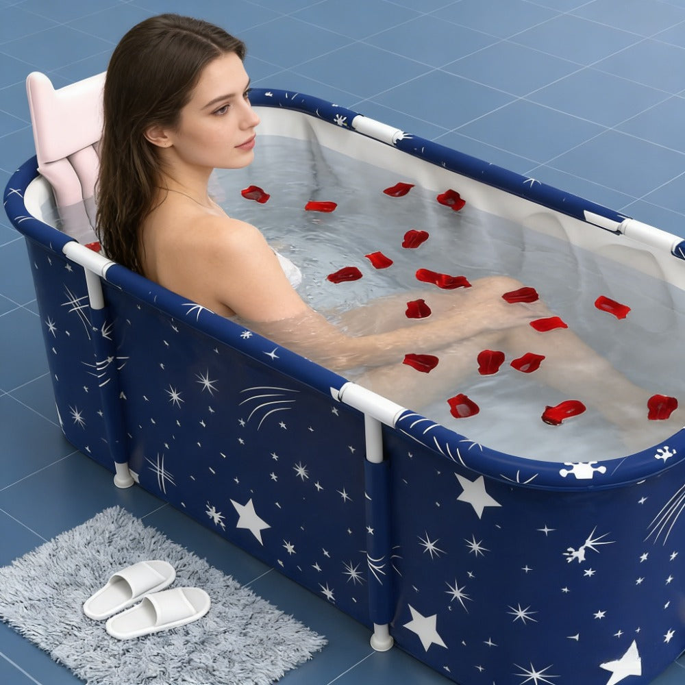 Portable Foldable Collapsible Soaking Bathtub for Travel & Camping