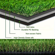 0.78"/2cm Premium Artificial Grass Turf - Multiple Sizes (3ft x 16/33ft, 5ft x 10ft, 6ft x 10ft) Fake Grass Rug for Patio, Backyard, Dog Area & Balcony