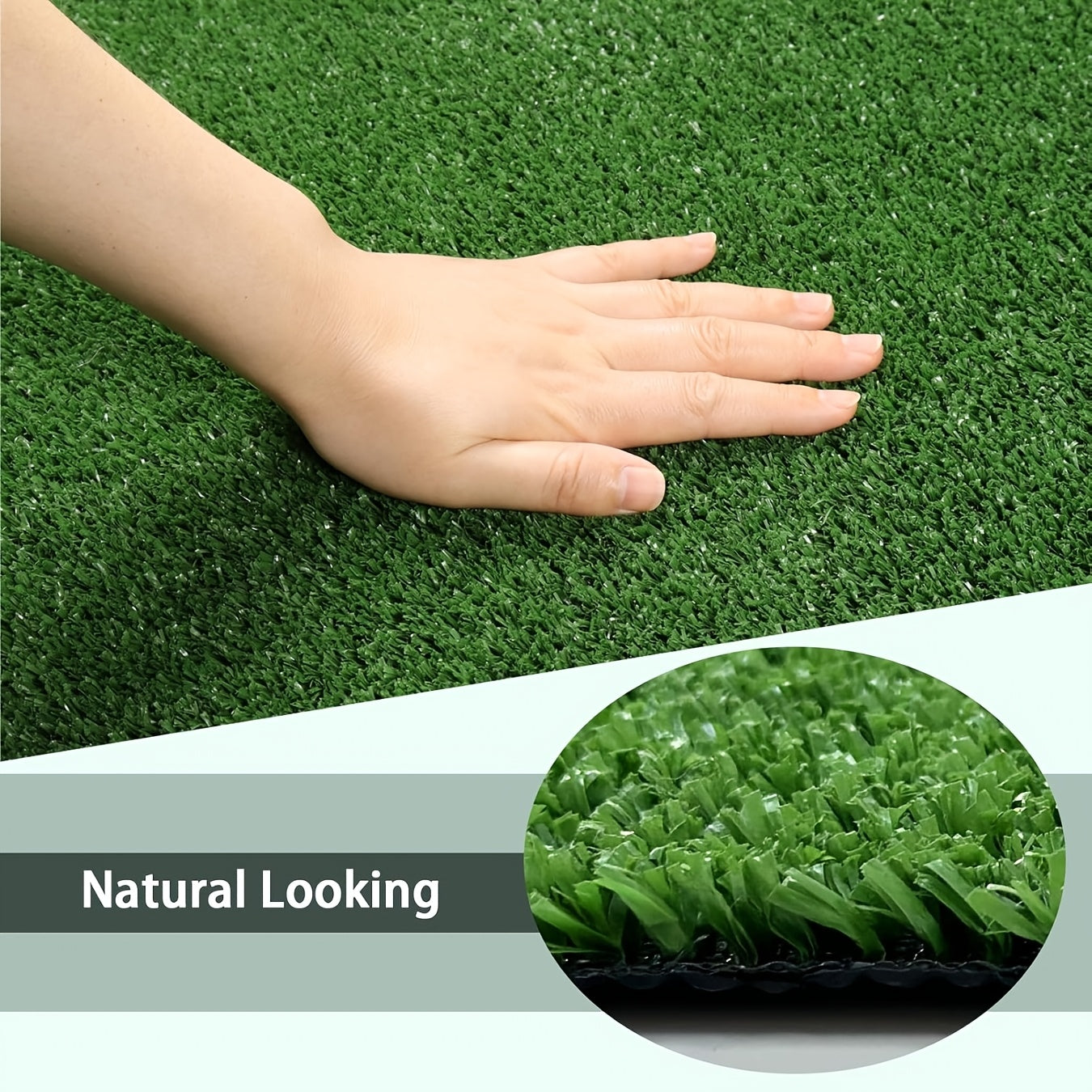 15mm Spring Artificial Grass, Green Synthetic Turf with Complete Installation Kit for Garden, Patio & Outdoor Decor