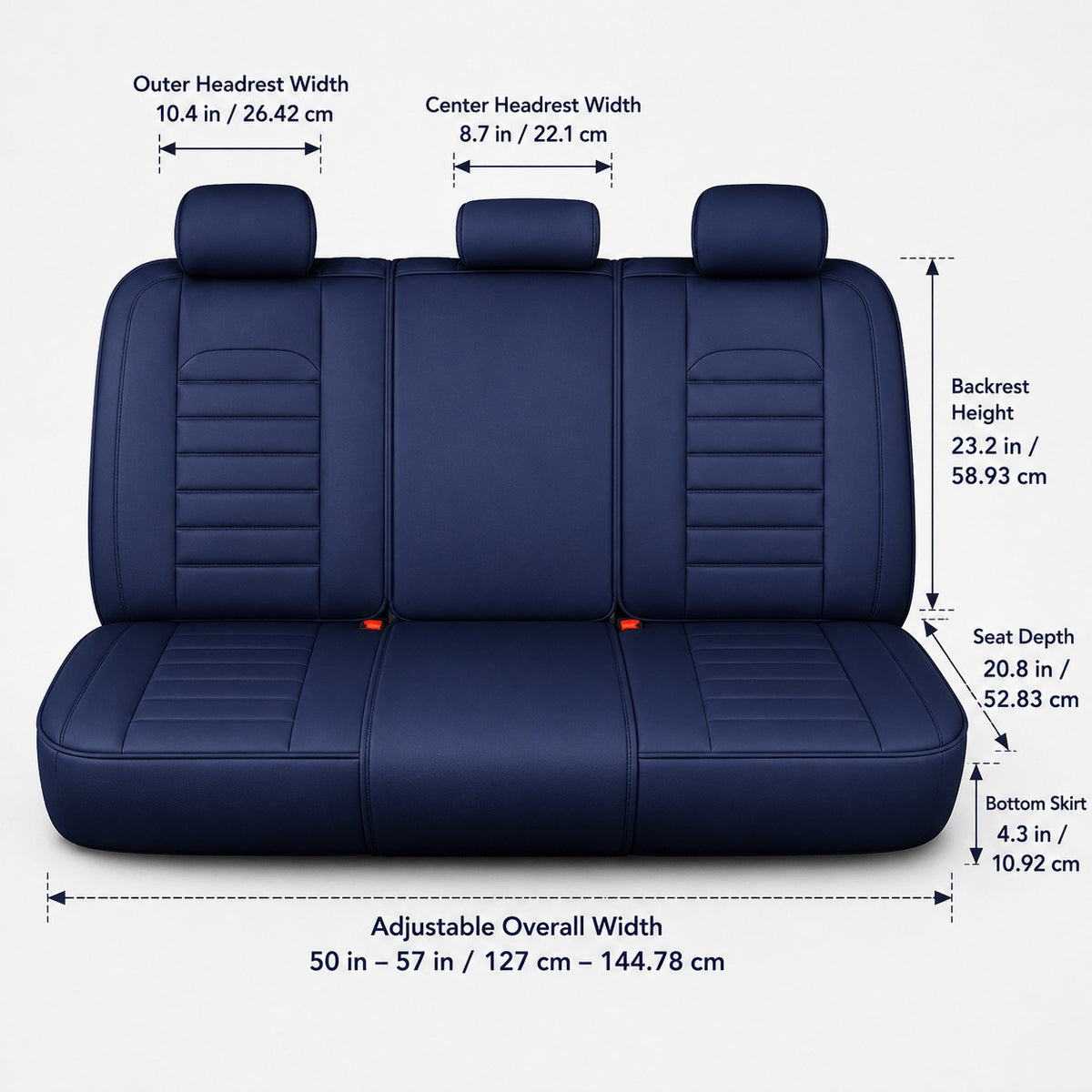 Universal Full Set 5 Car Seat Covers for 5-Seater Vehicles, Waterproof Faux Leather Auto Seat Cushion Protector, Multiple Styles Black Red Pink Blue Orange Gray Car Seat Covers Interior Decoration for Sedan SUV Van Pickup Truck