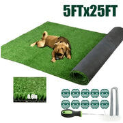 Artificial Grass Turf, 0.4/0.6/0.7 inch Pile Height Fake Grass Mat with Installation Kit, Durable Synthetic Grass for Patio, Garden, Dogs & Outdoor Decor
