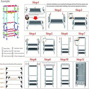 Portable Fabric Wardrobe with 3 Drawers, 90cm Gray Clothes Storage Organizer, 170cm Tall Closet with Hanging Rod for Bedroom, Dorm & Small Spaces