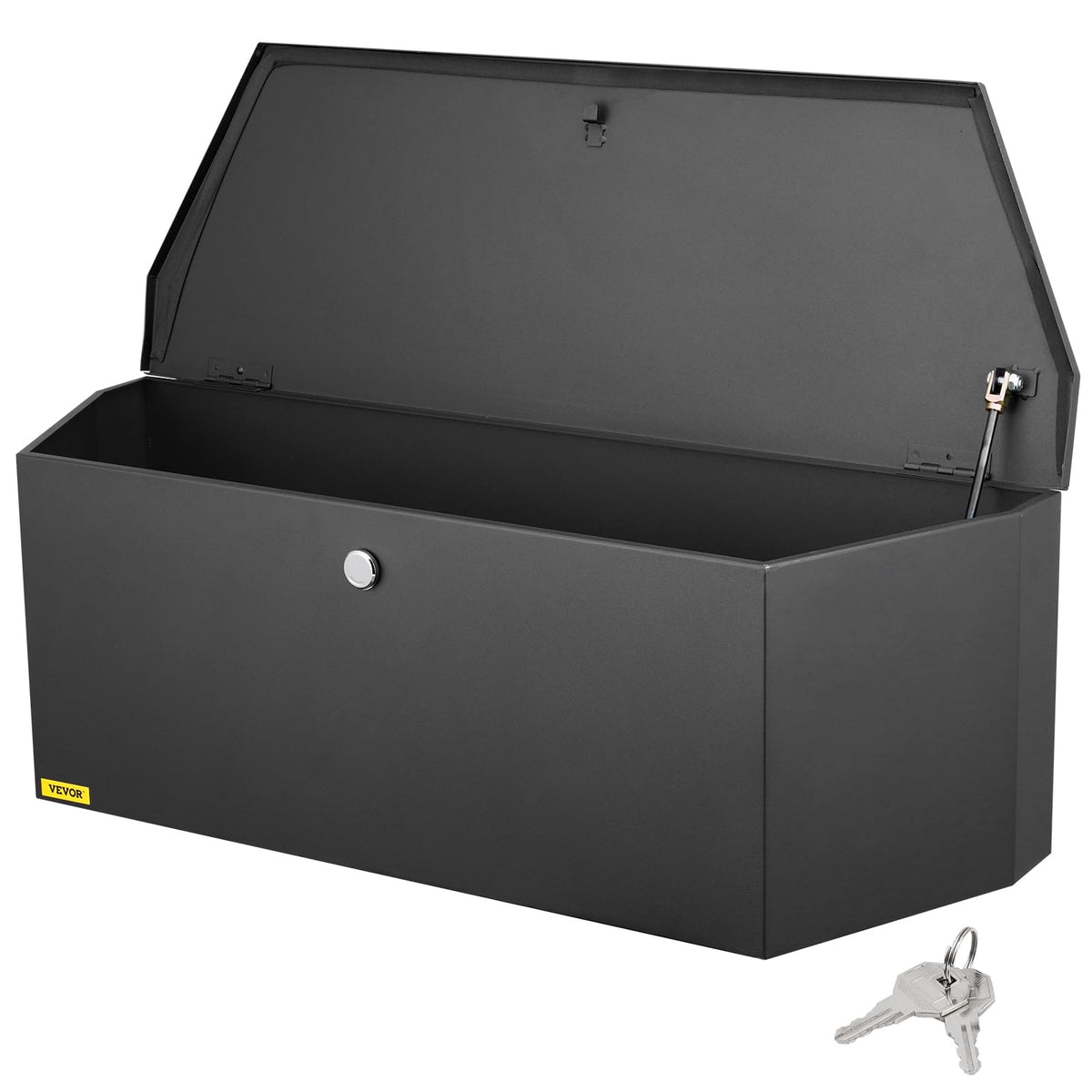 Trailer Tongue Tool Box, Heavy-Duty Carbon Steel Storage Box, Lockable Trailer Toolbox with 2 Keys for RVs, Campers, Flatbeds & Outdoor Gear