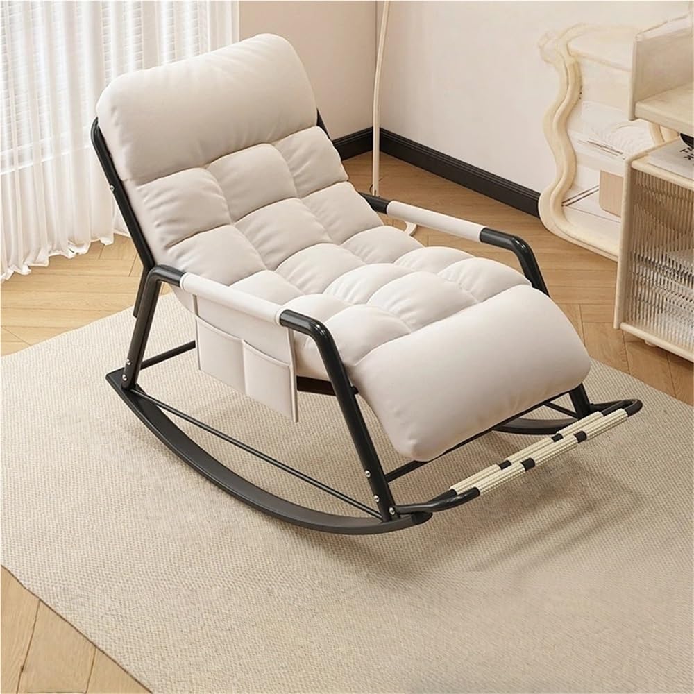 Indoor Outdoor Ergonomic Double Papasan Rocker, Oversized Chair with Cushion