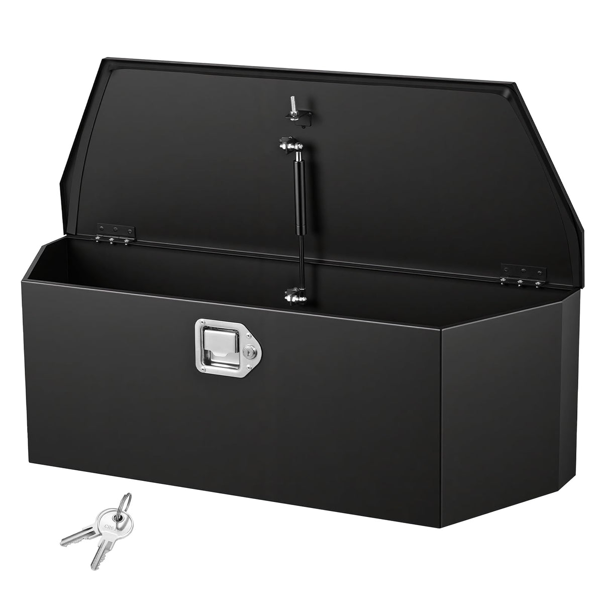 Trailer Tongue Tool Box, Heavy-Duty Carbon Steel Storage Box, Lockable Trailer Toolbox with 2 Keys for RVs, Campers, Flatbeds & Outdoor Gear