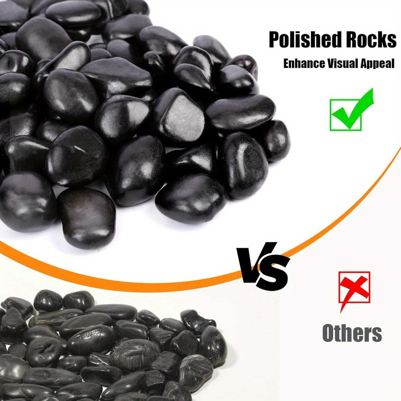 StoneCreek River Stones | Decorative Garden Stones for Plant Beautification | Polished Gravel for Home Decor, Vases, Succulents, Flower Beds & Fish Tanks