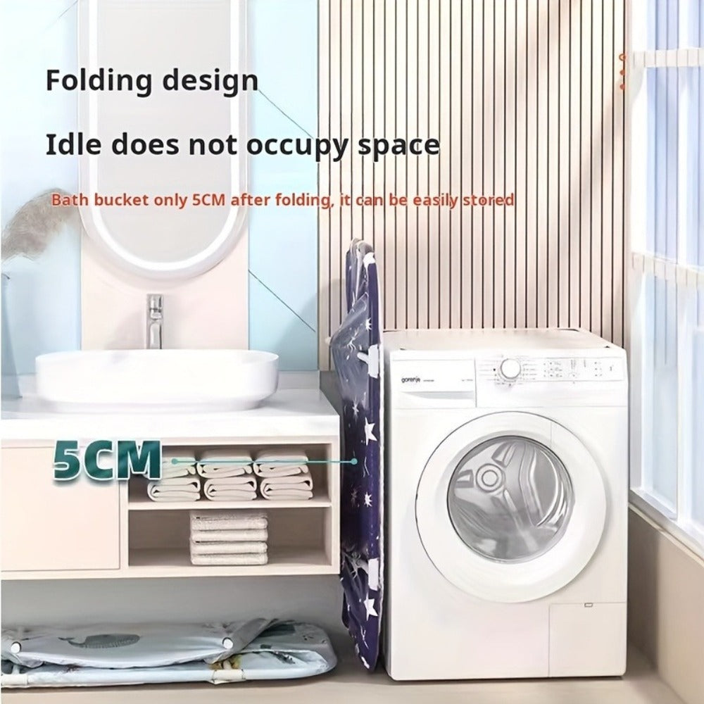 Portable Foldable Collapsible Soaking Bathtub for Travel & Camping