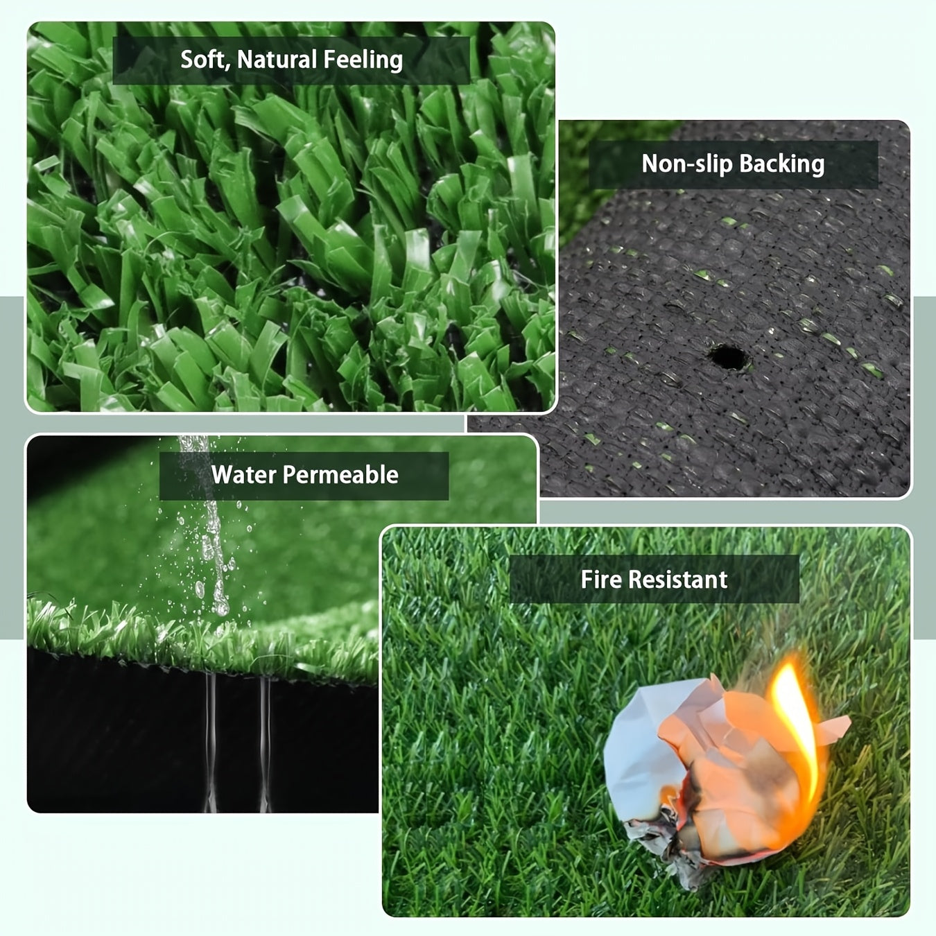 15mm Spring Artificial Grass, Green Synthetic Turf with Complete Installation Kit for Garden, Patio & Outdoor Decor