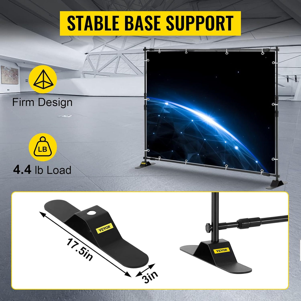 VEVOR Backdrop Banner Stand  Adjustable Height Background Stand Backdrop with 1 Carrying Bag, Backdrop Stand for Parties Wedding Photo Booth Trade Show