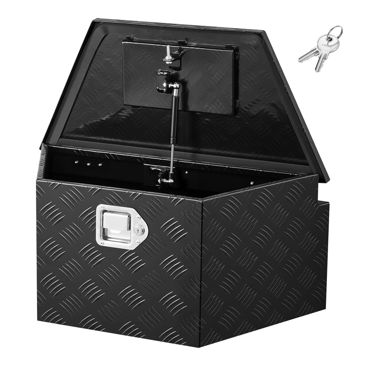 Trailer Tongue Tool Box, Heavy-Duty Carbon Steel Storage Box, Lockable Trailer Toolbox with 2 Keys for RVs, Campers, Flatbeds & Outdoor Gear