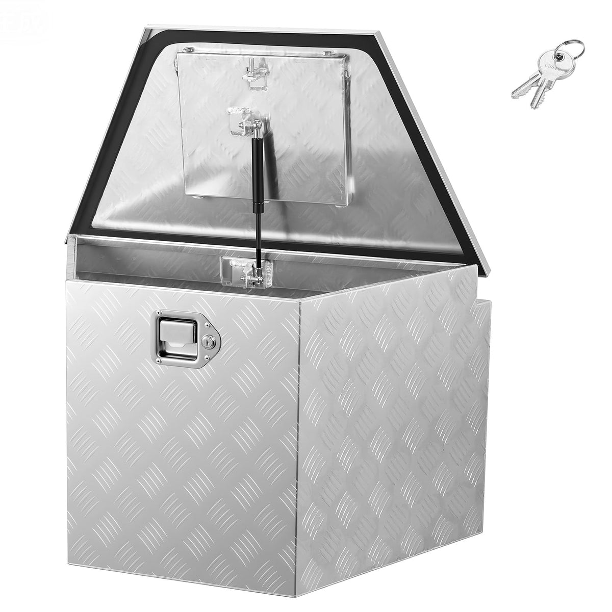 Trailer Tongue Tool Box, Heavy-Duty Carbon Steel Storage Box, Lockable Trailer Toolbox with 2 Keys for RVs, Campers, Flatbeds & Outdoor Gear