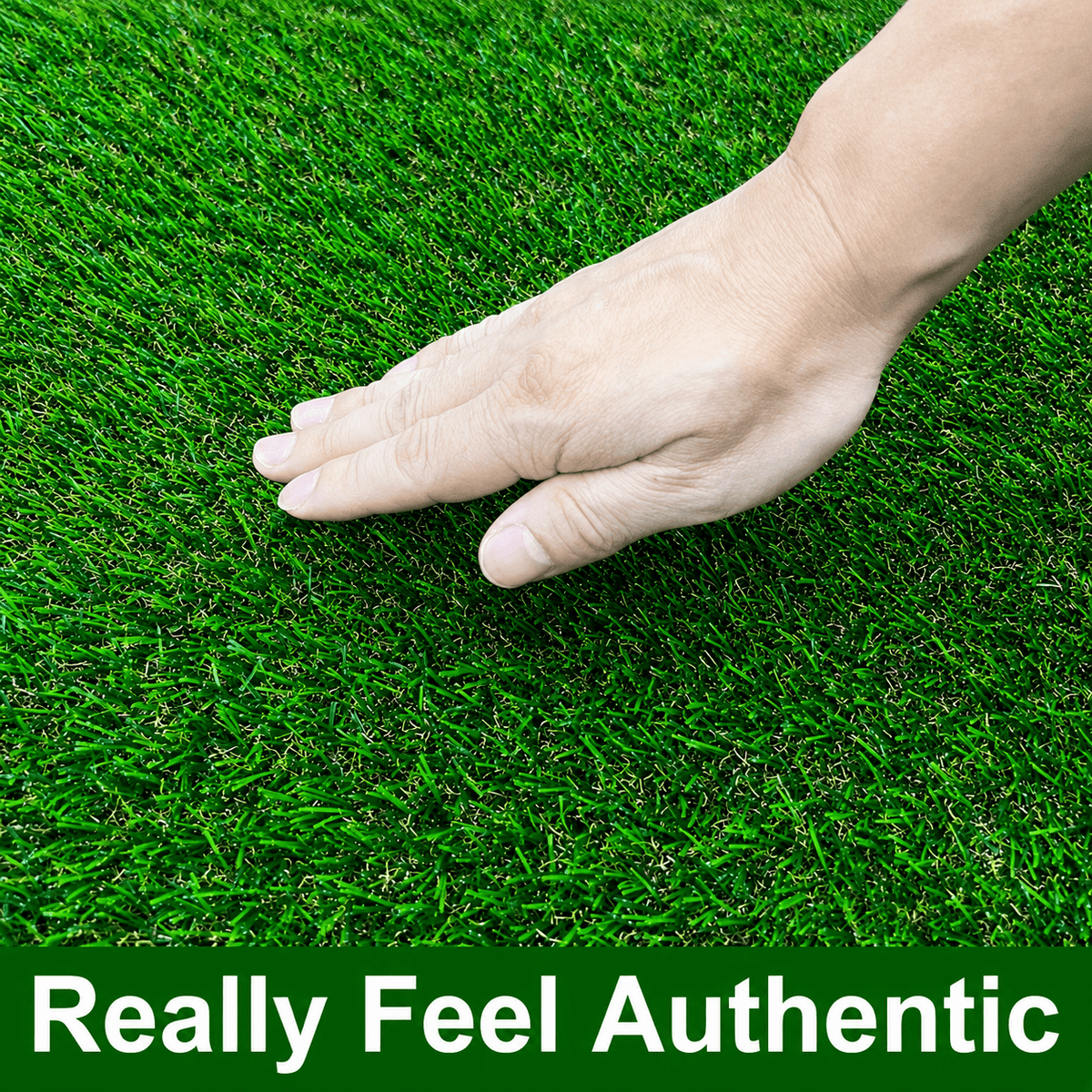 6FT x 18FT Artificial Grass Turf, 0.8in Thick Synthetic Turf Roll with Thickened Backing, Drainage Holes & Installation Accessories, Easy-Care Low-Cost Maintenance Fake Grass for Dogs, Patio, Poolside, Backyard, Porch, Garden & Pet Area