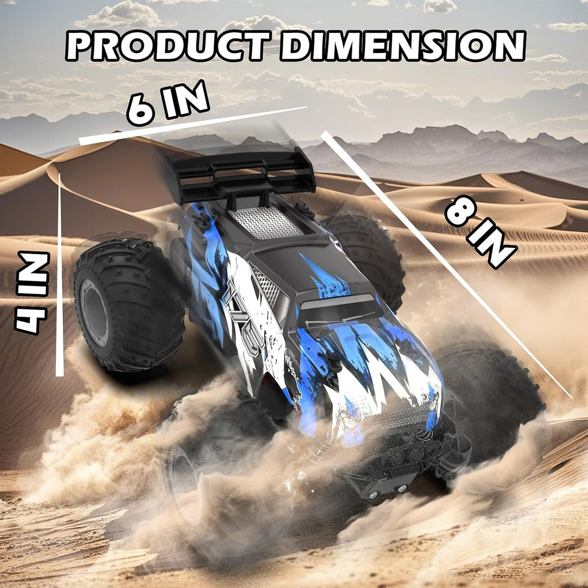 Sjpzwcrl Remote Control Car Toy Truck: - Hand Controlled Monster Truck Toys RC Car Electric Rock Crawler RC with Headlights and Colorful Toy Cars Body Lights for Boy Kids