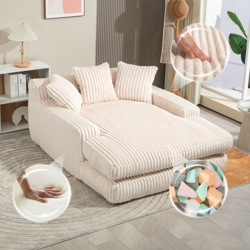 Fluffy Lazy Single Bean Bag Sofa Chair 15512563CM Soft Floor Lounge Couch for Bedroom Living Room Reading Corner
