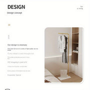 Freestanding Metal Coat Rack with Base, Modern Garment Hanger Stand, Heavy Duty Clothes Organizer for Entryway Bedroom Home Decor