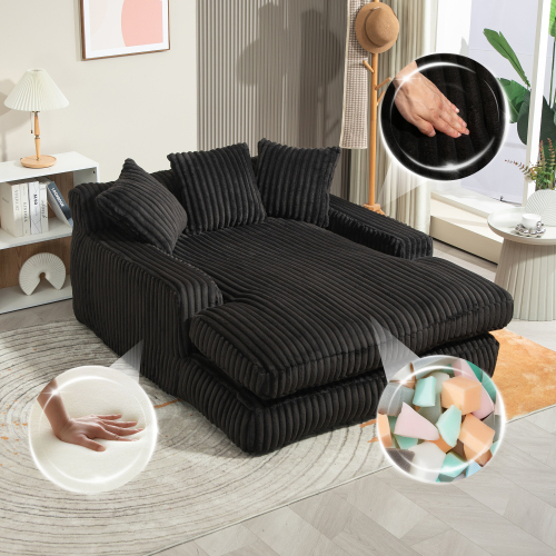Fluffy Lazy Single Bean Bag Sofa Chair 15512563CM Soft Floor Lounge Couch for Bedroom Living Room Reading Corner