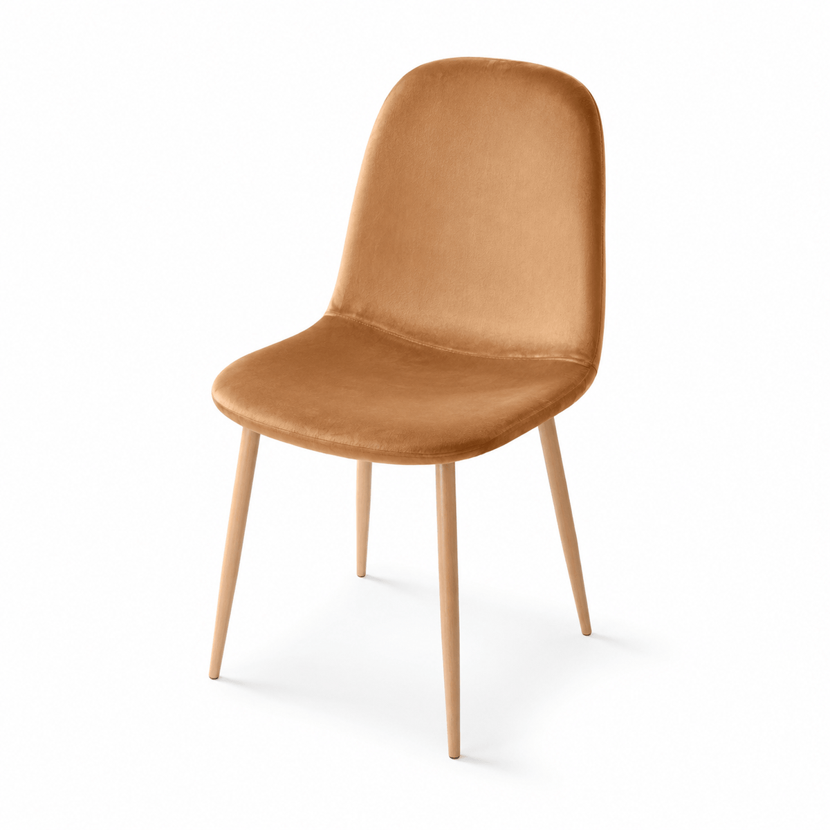 Mid-Century Fabric Dining Chairs 1/2/4, Gold Metal Legs Indoor & Outdoor
