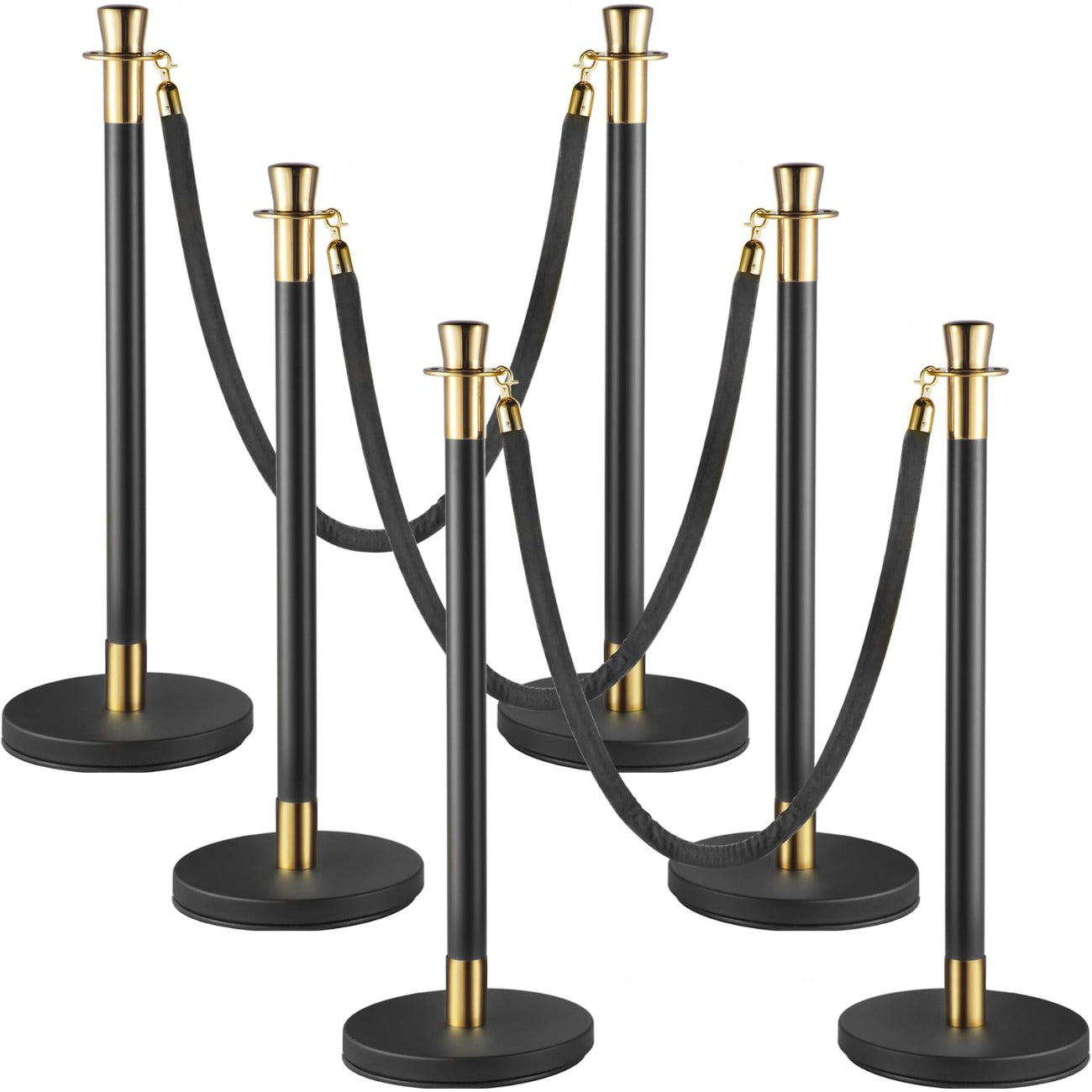 Crowd Control Stanchion Multiple Styles | Retractable Belt & Velvet Rope Queue Barrier Posts for Events, Weddings, Red Carpet & Venue Line Management