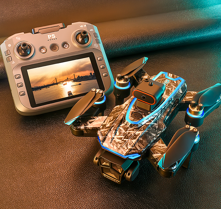 Professional 2K GPS Drone with Screen Remote, Follow Me Circle Fly, Brushless Foldable Quadcopter for Adults