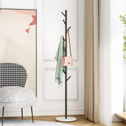 Freestanding Metal Coat Rack with Base, Modern Garment Hanger Stand, Heavy Duty Clothes Organizer for Entryway Bedroom Home Decor
