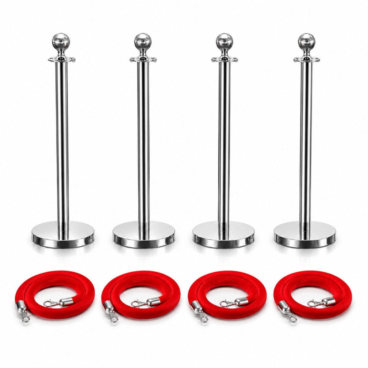 Crowd Control Stanchion Multiple Styles | Retractable Belt & Velvet Rope Queue Barrier Posts for Events, Weddings, Red Carpet & Venue Line Management