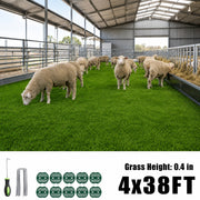 Artificial Grass Turf, 0.4/0.6/0.7 inch Pile Height Fake Grass Mat with Installation Kit, Durable Synthetic Grass for Patio, Garden, Dogs & Outdoor Decor