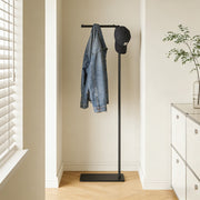 Freestanding Metal Coat Rack with Base, Modern Garment Hanger Stand, Heavy Duty Clothes Organizer for Entryway Bedroom Home Decor