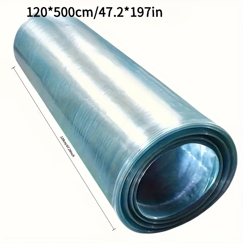 UV Protected Transparent Polycarbonate Film Roll, Waterproof Clear Plastic Panel for Greenhouse, Carport, Sunroom, Multiple Size Variants
