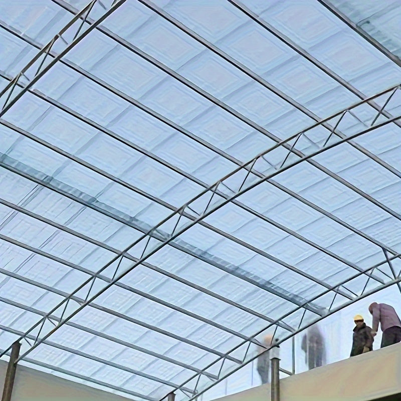 UV Protected Transparent Polycarbonate Film Roll, Waterproof Clear Plastic Panel for Greenhouse, Carport, Sunroom, Multiple Size Variants