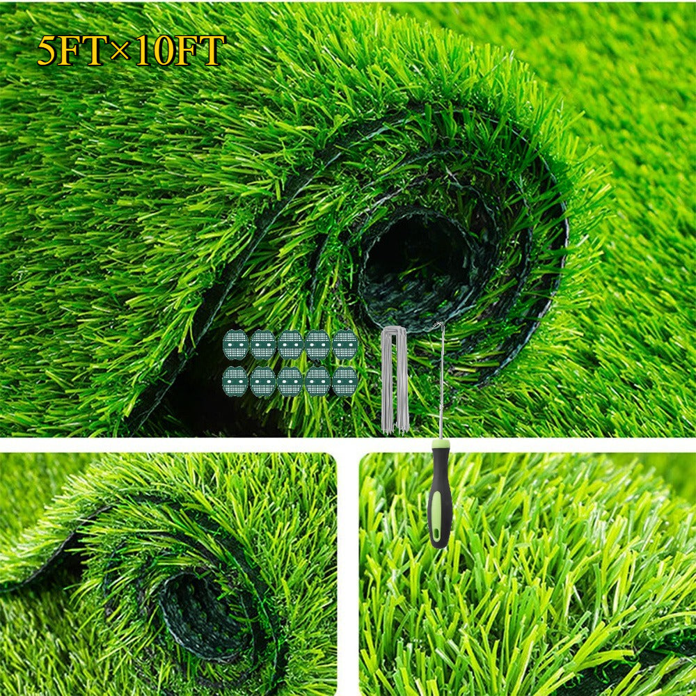 1.5cm Thick Weed Barrier Mat, Heavy Duty UV Resistant Anti-Grass Fabric for Garden Yard Farm Landscape