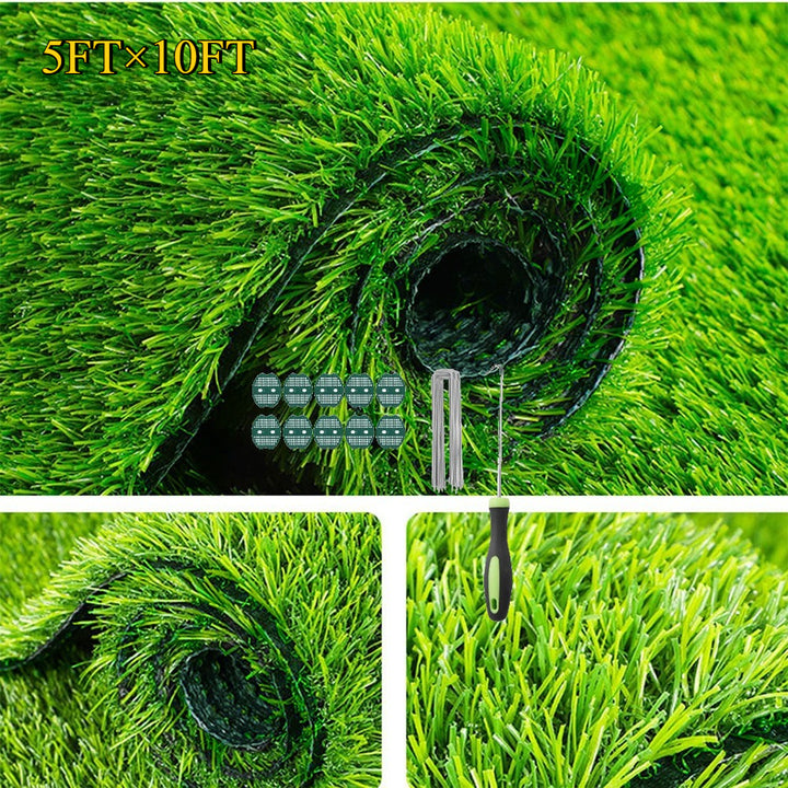1.5cm Thick Weed Barrier Mat, Heavy Duty UV Resistant Anti-Grass Fabric for Garden Yard Farm Landscape