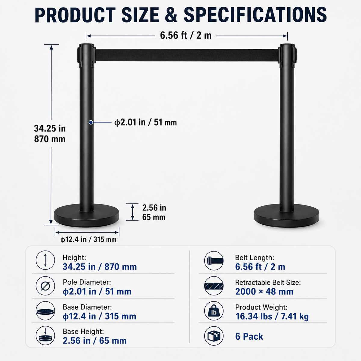 Crowd Control Stanchion Multiple Styles | Retractable Belt & Velvet Rope Queue Barrier Posts for Events, Weddings, Red Carpet & Venue Line Management